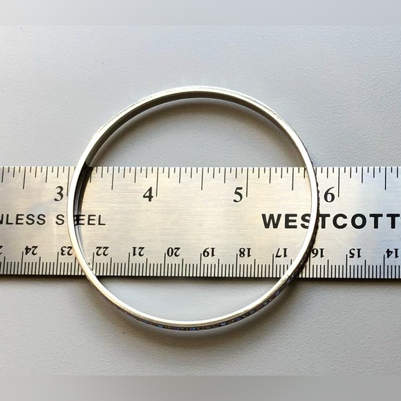 Silver Tone Bangle Bracelet - Picture 7 of 9